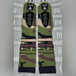$23.99 Lot of 2 Stance MLB Armed Forces 2024 Camo Diamond Pro OTC Socks Size XL